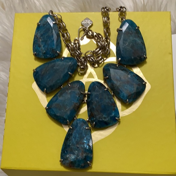 NEW with receipt Kendra Scott Aqua Apatite Harlow - Picture 1 of 13